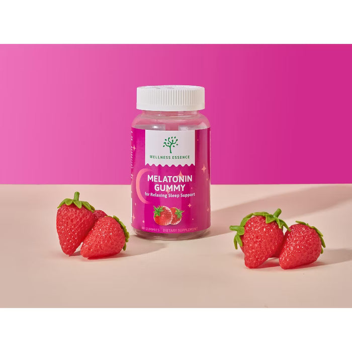 Gomitas de melatonina, para relajarse y dormir por la noche, sabor natural a fresa