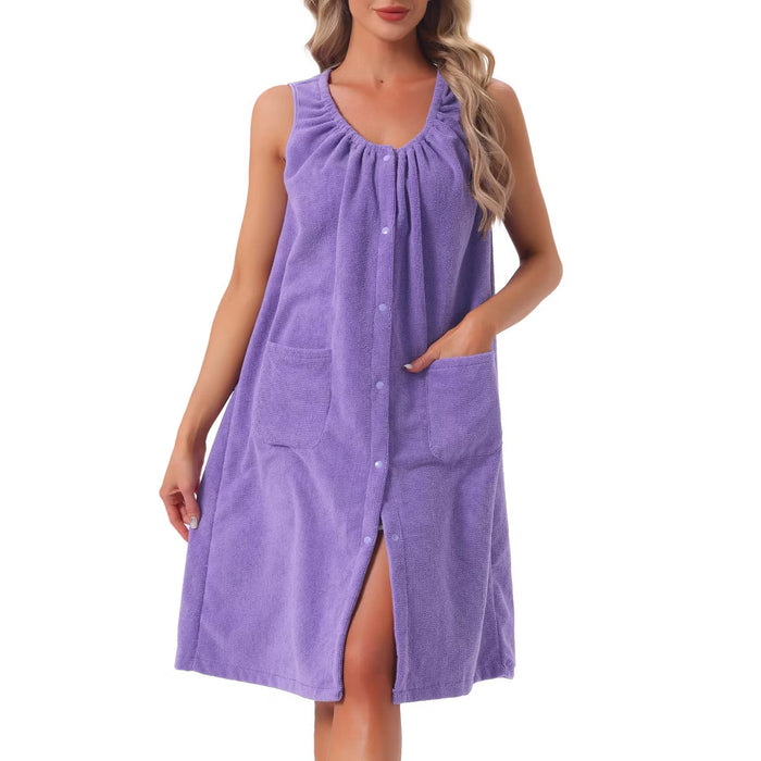 INSPIRE CHIC Toalla de ducha para mujer con broches, vestido ponible