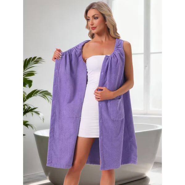INSPIRE CHIC Toalla de ducha para mujer con broches, vestido ponible