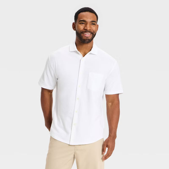 Goodfellow & Co™ Camisa de manga corta de popelina con botones para hombre