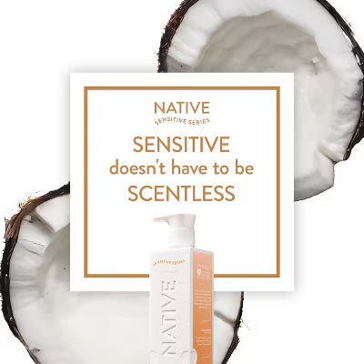 Loción corporal hidratante Native Sensitive Series 48H – Hipoalergénica – Coco natural
