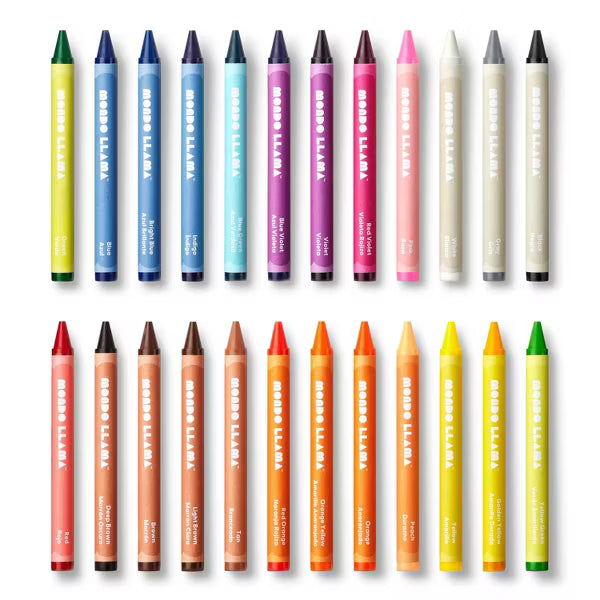 Mondo Llama Crayones de colores clásicos (24 unidades)