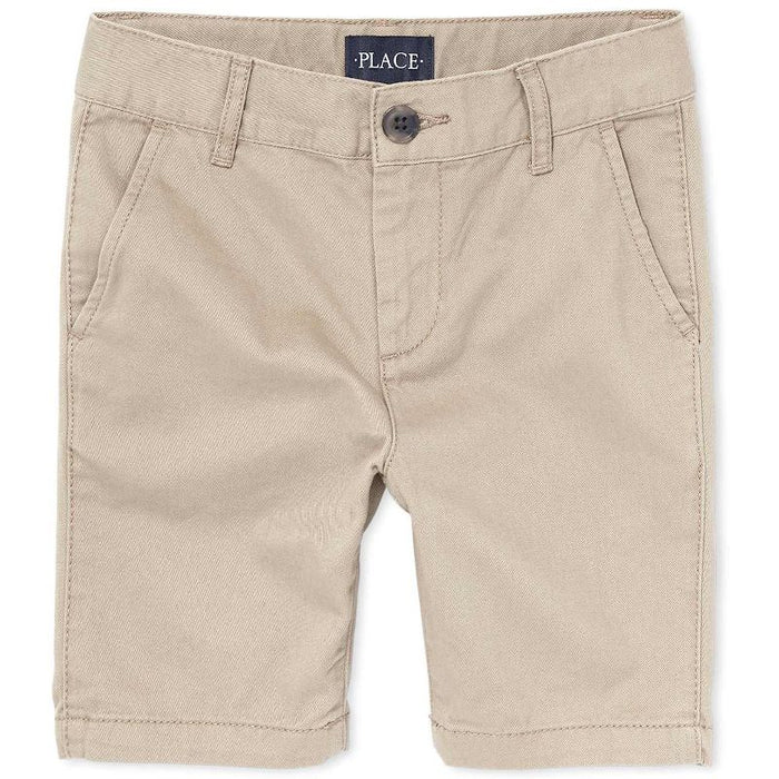 The Children's Pantalón corto chino elástics de tela tejida para uniforme de niño