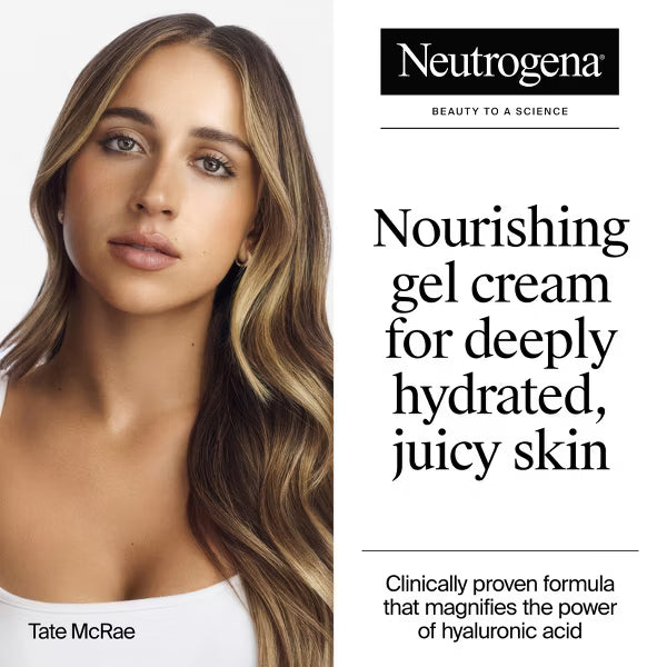 Neutrogena Crema hidratante facial en gel Hydro Boost con ácido hialurónico para piel normal a seca 50ml