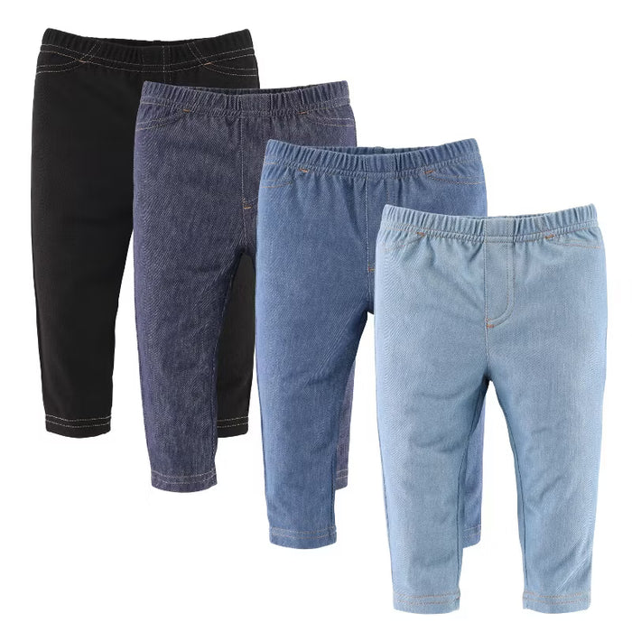 Pantalones y jeggings Peanutshell para bebé, para niños y niñas, paquete de 4