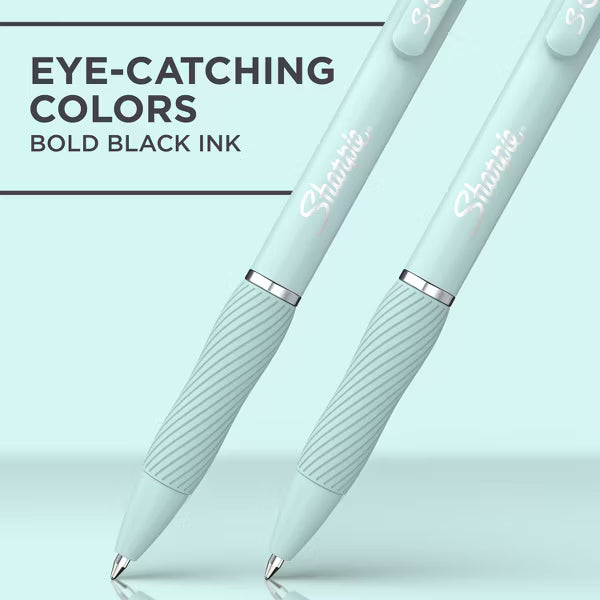 Sharpie S-Gel Paquete de 4 bolígrafos de gel color niebla oceánica, punta de 0,7 mm, tinta negra