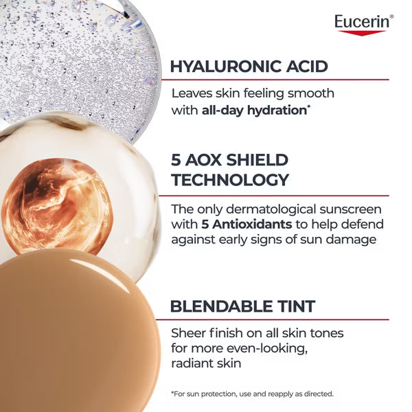 Eucerin Age Defense Loción facial con color y protector solar FPS 50 de 75 ml