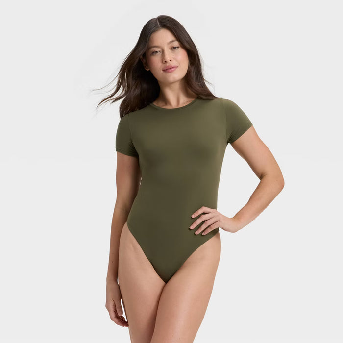 Body YOGINGO para mujer, cuello redondo, manga corta