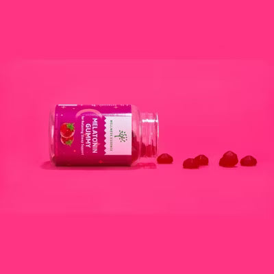 Gomitas de melatonina, para relajarse y dormir por la noche, sabor natural a fresa