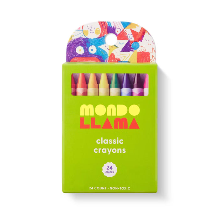 Mondo Llama Crayones de colores clásicos (24 unidades)