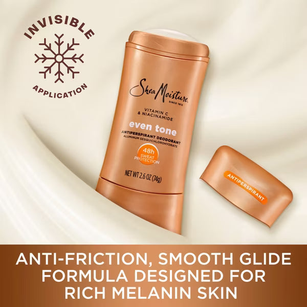 Antitranspirante y desodorante sólido SheaMoisture Even Tone con vitamina C y niacinamida - 2.6 oz