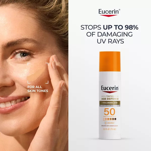 Eucerin Age Defense Loción facial con color y protector solar FPS 50 de 75 ml