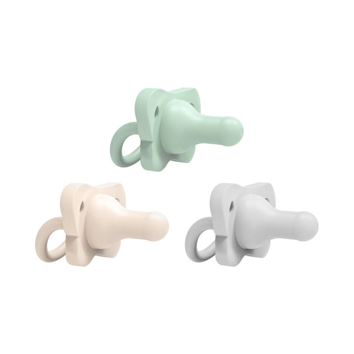 Chupete de una pieza 100 % silicona HappyPaci del Dr. Brown - 0-6 meses - Paquete de 3