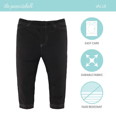 Pantalones y jeggings Peanutshell para bebé, para niños y niñas, paquete de 4