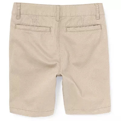 The Children's Pantalón corto chino elástics de tela tejida para uniforme de niño