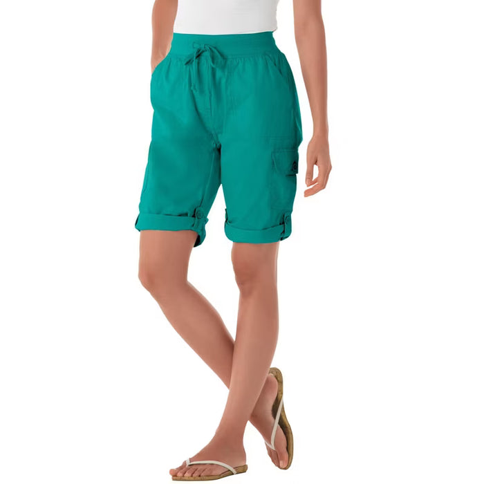 Bermudas/capri cargo convertibles para mujer