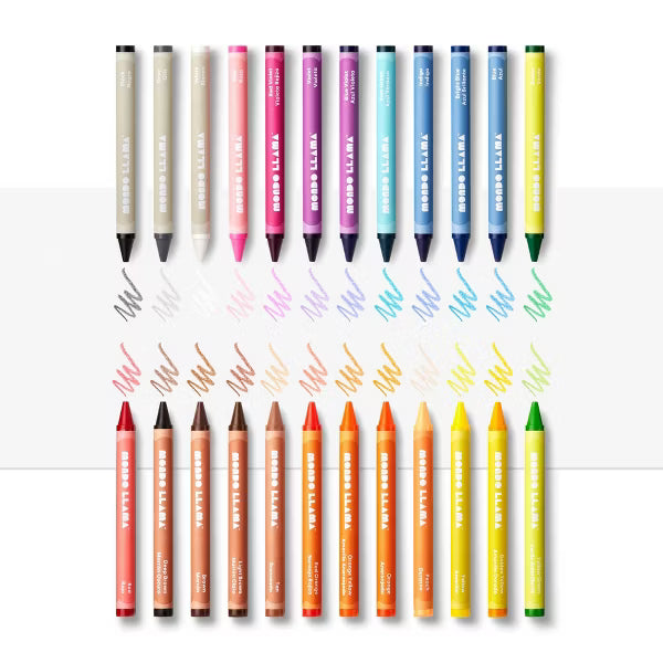 Mondo Llama Crayones de colores clásicos (24 unidades)