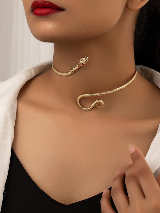 Brazalete de gargantilla con diseño de serpiente
