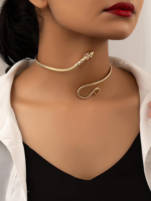 Brazalete de gargantilla con diseño de serpiente
