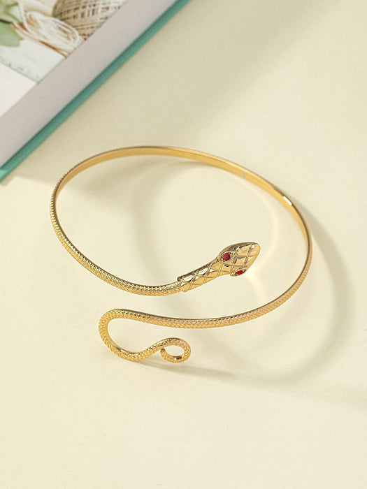 Brazalete de gargantilla con diseño de serpiente