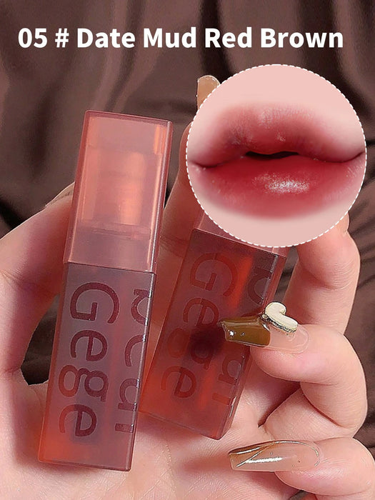 Gege Bear Liquid Lipcolor, brillo de labios brillante, copa antiadherente para mujeres
