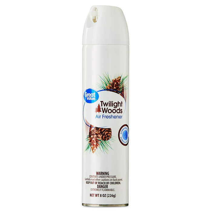 Ambientador en aerosol Great Value, Twilight Woods, 237 ml