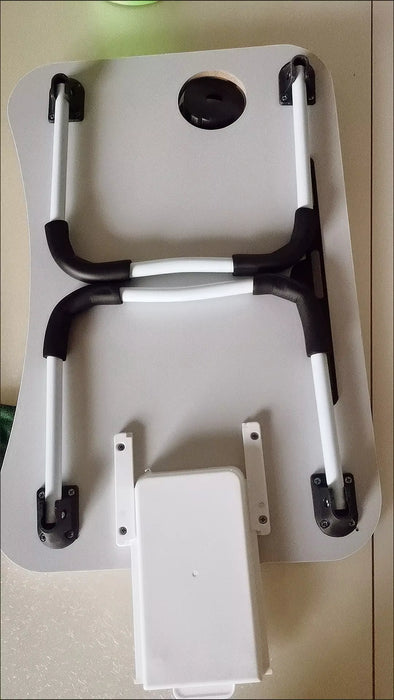 Escritorio portátil y plegable para laptop con portavasos