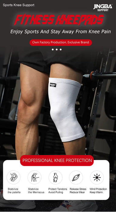 Shein JINGBA manga de compresión de rodilla para aliviar el dolor articular, alivio de la hinchazón