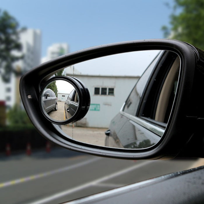 Par de Espejo retrovisor de cristal HD Infinity para coche, pequeño, redondo