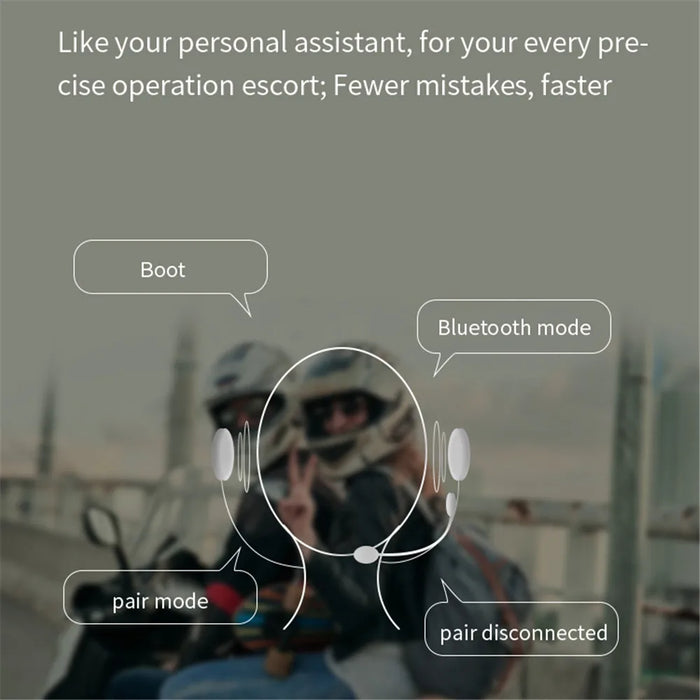 Intercomunicador con Bluetooth para casco de motocicleta, interfono inalámbrico