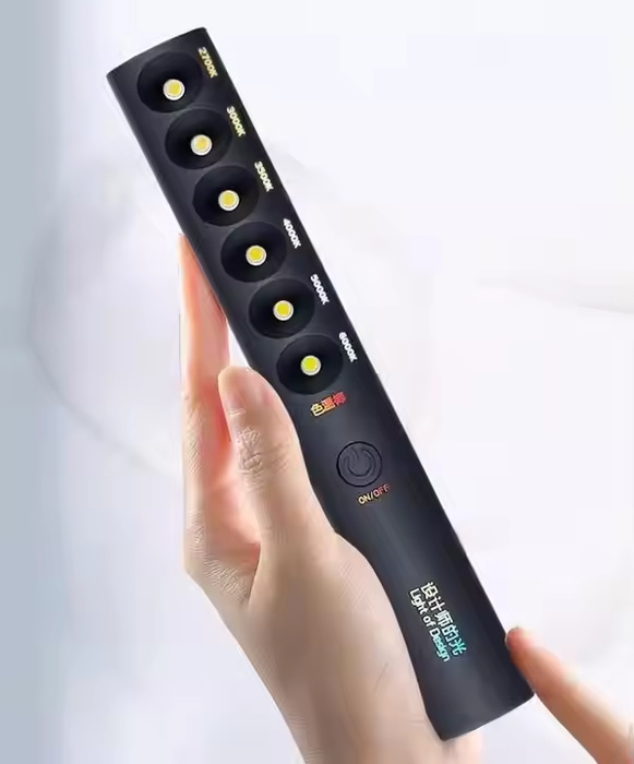 Lámpara portátil de temperatura de color, varita de luz LED profesional recargable