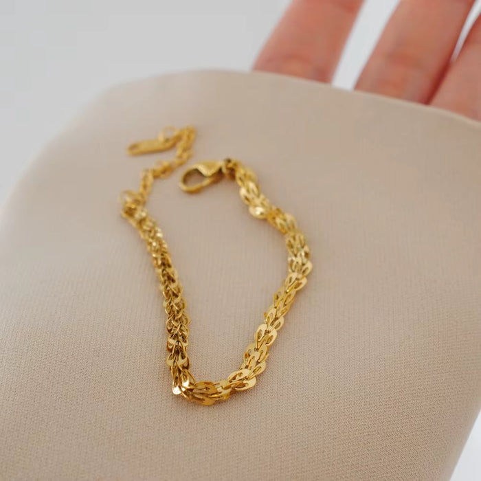 Pulsera de acero inoxidable con cadena de cuerda y cola de fénix