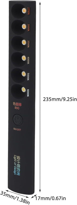 Lámpara portátil de temperatura de color, varita de luz LED profesional recargable