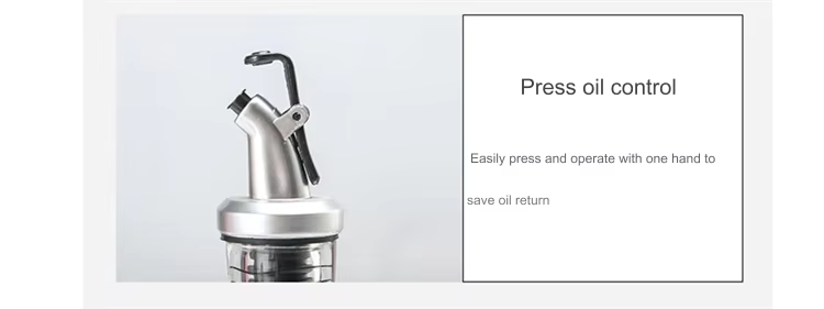 Shein Botella de aceite de vidrio de 500ml, salsa de soja, vinagre, cocina doméstica, olla de aceite de vidrio a prueba de fugas