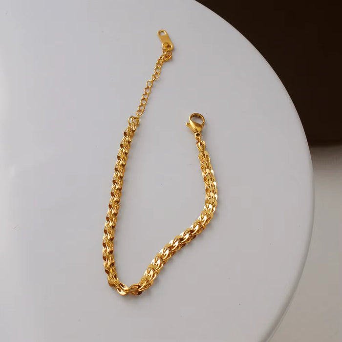 Pulsera de acero inoxidable con cadena de cuerda y cola de fénix