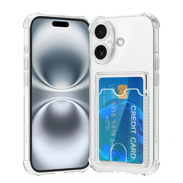 SHEIN Hadaasi 1 pieza Tarjetero transparente de cuatro esquina para Galaxy S24 FE