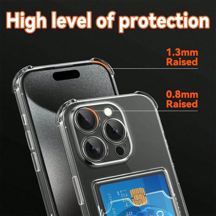 SHEIN Hadaasi 1 pieza Tarjetero transparente de cuatro esquina para Galaxy S24 FE