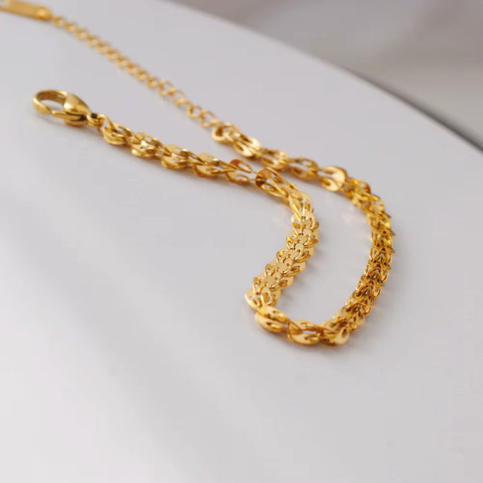 Pulsera de acero inoxidable con cadena de cuerda y cola de fénix