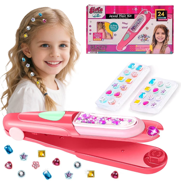 Kit para decorar el cabello, joyas brillantes para el cabello para niñas