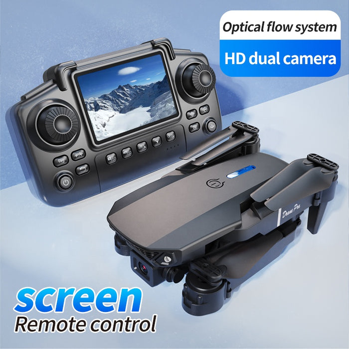 dron E88 Pro con pantalla, control remoto, cámara dual HD, mini Wi-Fi