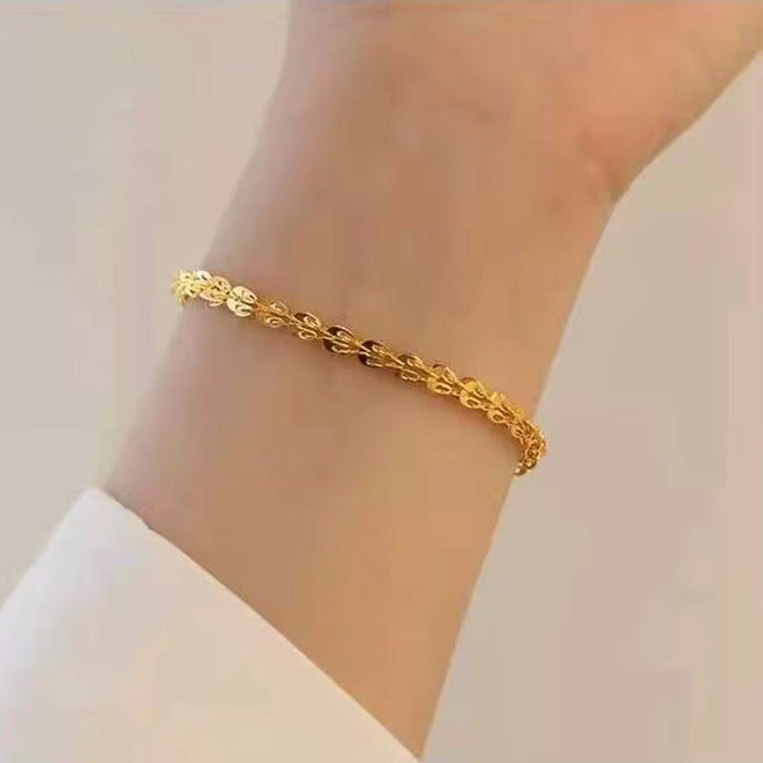 Pulsera de acero inoxidable con cadena de cuerda y cola de fénix