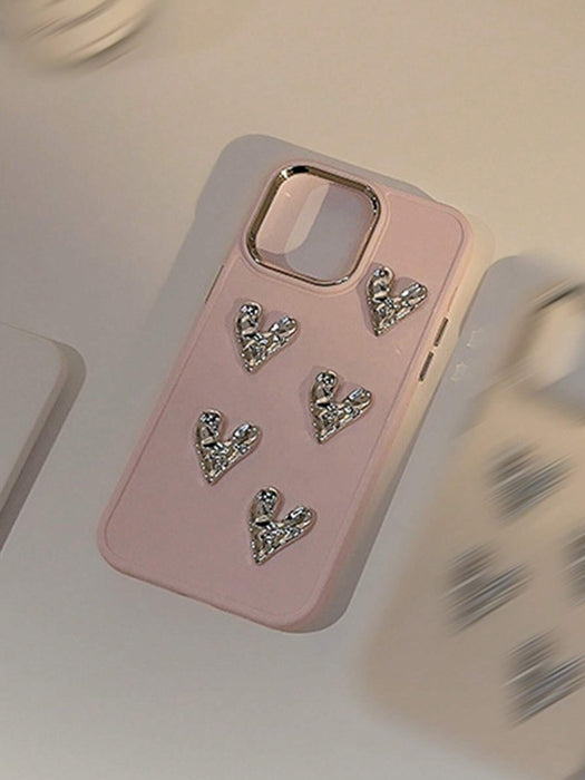 Shein Funda para teléfono con decoración de corazón compatible con iPhone 13 pro max