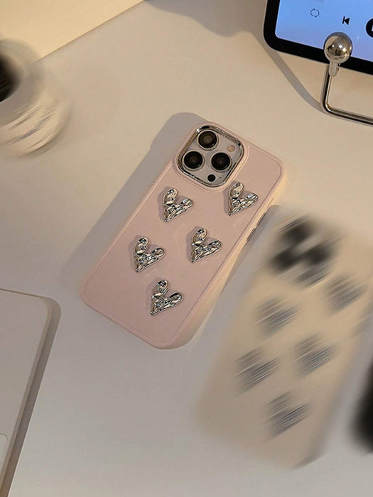 Shein Funda para teléfono con decoración de corazón compatible con iPhone 13 pro max