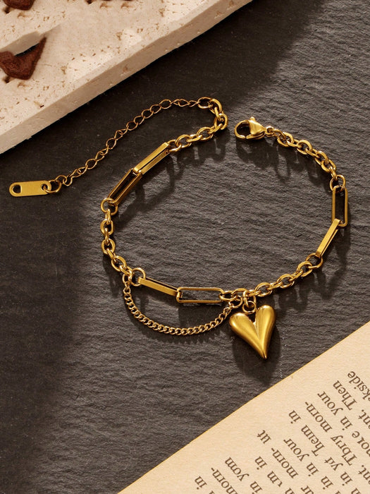 SHEIN Pulsera con colgante en forma de corazón