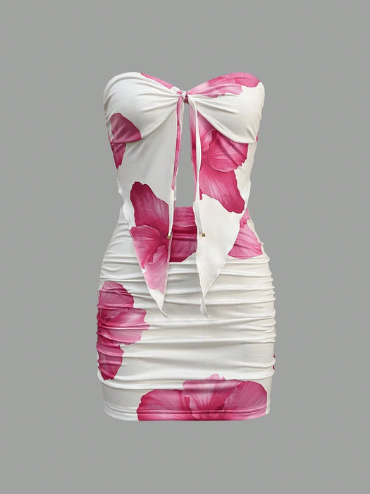 SHEIN INAWLY Conjunto de 2 piezas para mujer: top de tirantes y minifalda