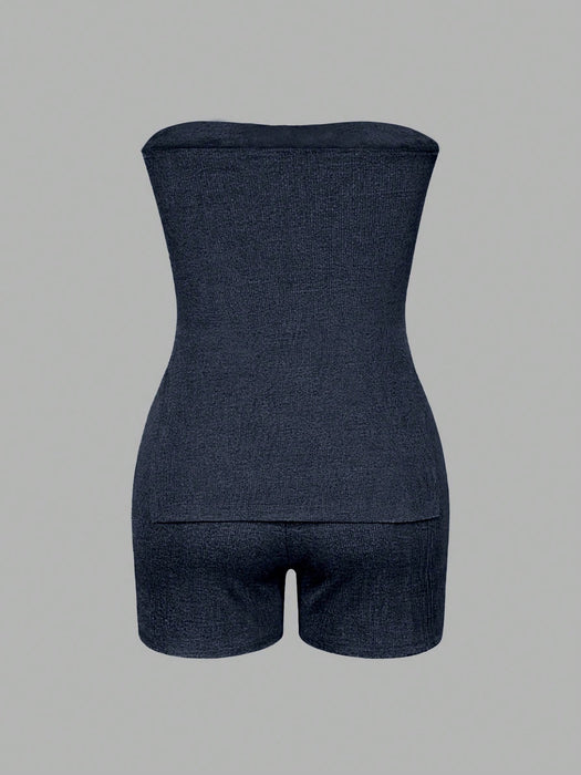 SHEIN INAWLY Solva Conjunto de 2 piezas para mujer estilo casual de verano