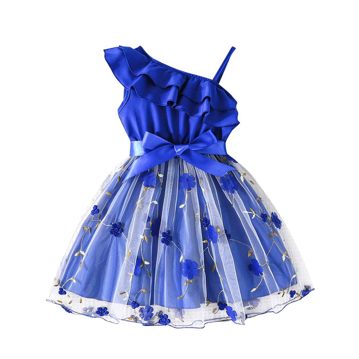 Vestido de niña  para bebé, formal, de un solo hombro