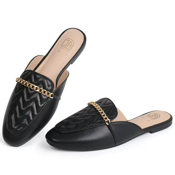 JABASIC - Mocasines planos sin cordones para mujer, cómodos, sin talón