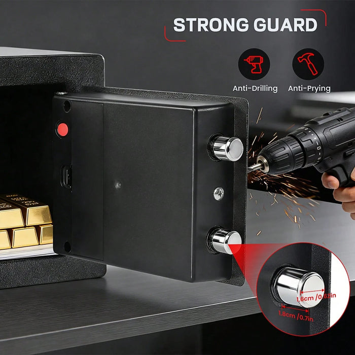 Caja de seguridad para dinero de oficina y negocios con bolsa ignífuga JIASLING
