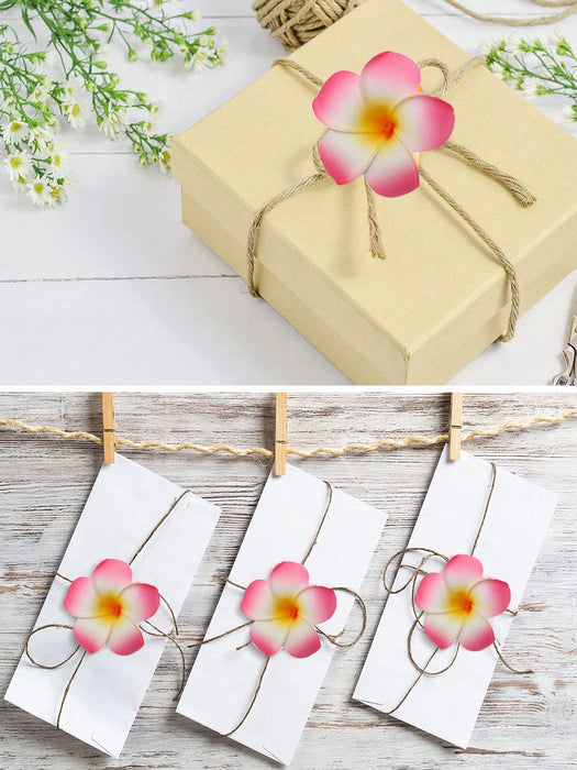 Shein Juego de 20 piezas de Flores hawaianas, flores de hibisco de 2,5 pulgadas para decoraciones de fiesta tropical